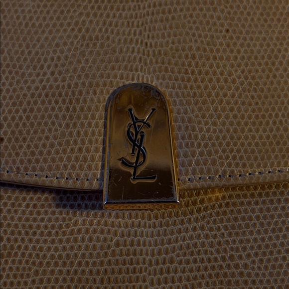 Vintage Yves Saint Laurent Beige Textured Crossbody Bag - Picture 8 of 9